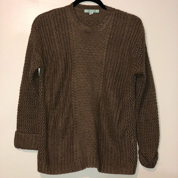 Cozy Mocha colored Sweater - Picture 1 of 8